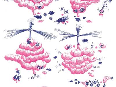 cerveau fumant planche ®carolelataste.com les aventures expérimentales du Grand Catastropheur